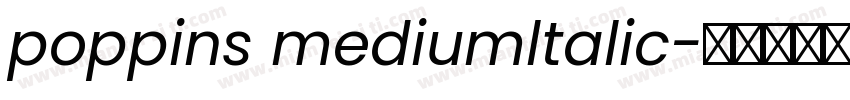 poppins mediumltalic字体转换